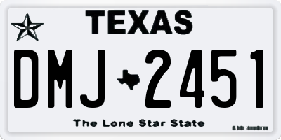 TX license plate DMJ2451