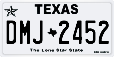 TX license plate DMJ2452