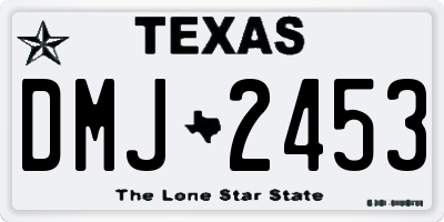 TX license plate DMJ2453