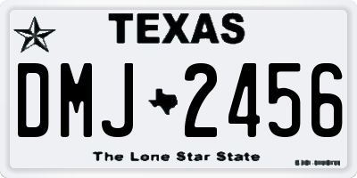 TX license plate DMJ2456