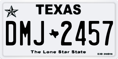 TX license plate DMJ2457