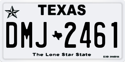 TX license plate DMJ2461