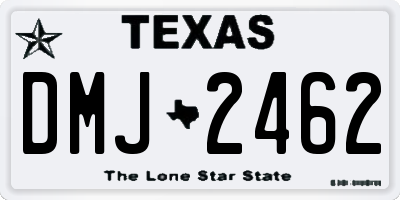 TX license plate DMJ2462