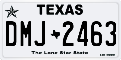 TX license plate DMJ2463