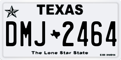 TX license plate DMJ2464