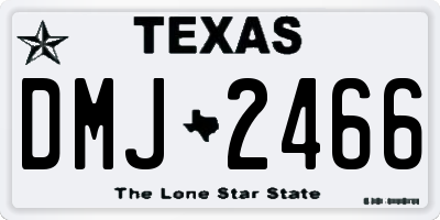 TX license plate DMJ2466