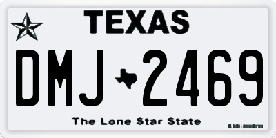 TX license plate DMJ2469
