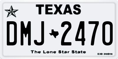 TX license plate DMJ2470