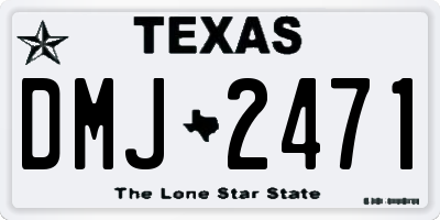 TX license plate DMJ2471