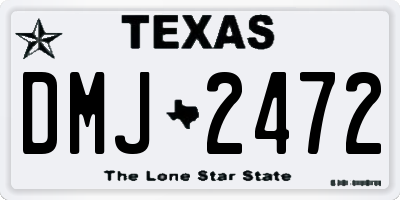 TX license plate DMJ2472