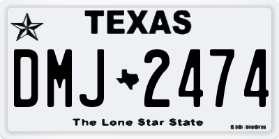 TX license plate DMJ2474