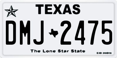 TX license plate DMJ2475