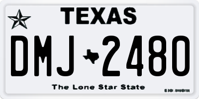 TX license plate DMJ2480