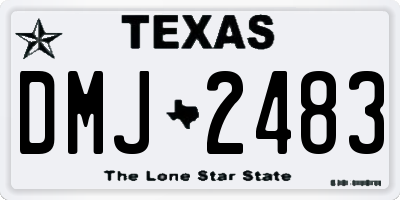 TX license plate DMJ2483