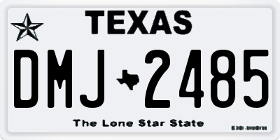 TX license plate DMJ2485