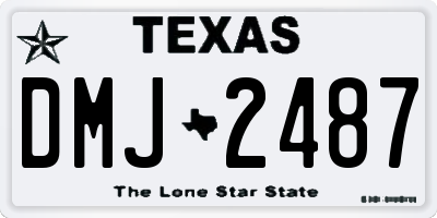 TX license plate DMJ2487