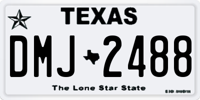TX license plate DMJ2488
