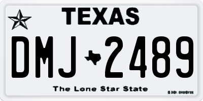 TX license plate DMJ2489