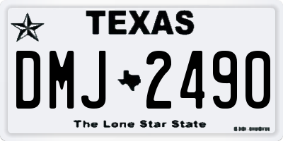 TX license plate DMJ2490