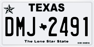 TX license plate DMJ2491