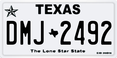 TX license plate DMJ2492