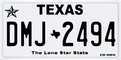 TX license plate DMJ2494