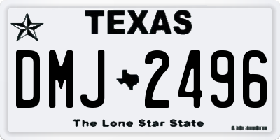 TX license plate DMJ2496