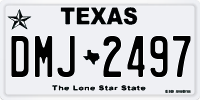 TX license plate DMJ2497