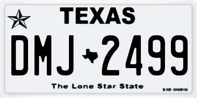 TX license plate DMJ2499