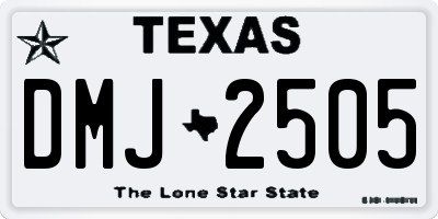 TX license plate DMJ2505