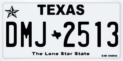 TX license plate DMJ2513