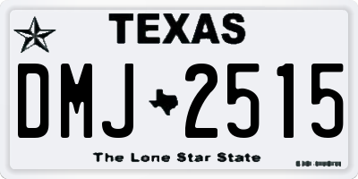TX license plate DMJ2515