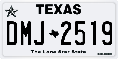 TX license plate DMJ2519