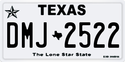 TX license plate DMJ2522