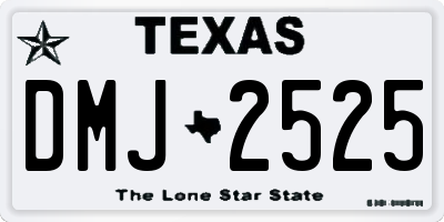 TX license plate DMJ2525
