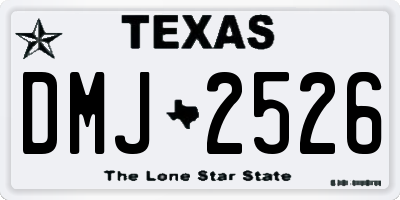TX license plate DMJ2526