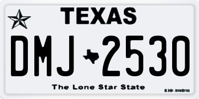 TX license plate DMJ2530