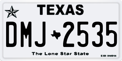 TX license plate DMJ2535