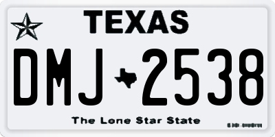 TX license plate DMJ2538