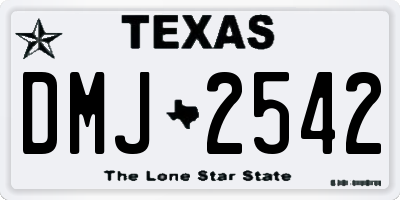 TX license plate DMJ2542