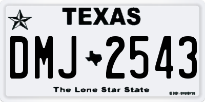TX license plate DMJ2543