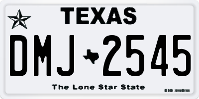 TX license plate DMJ2545