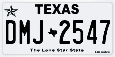 TX license plate DMJ2547