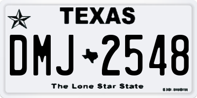 TX license plate DMJ2548