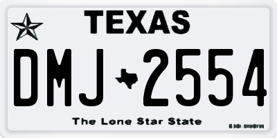 TX license plate DMJ2554