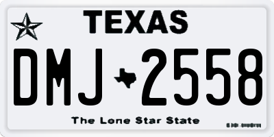 TX license plate DMJ2558