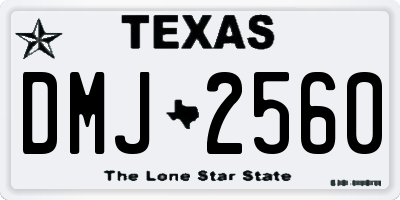 TX license plate DMJ2560