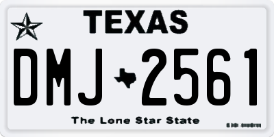TX license plate DMJ2561