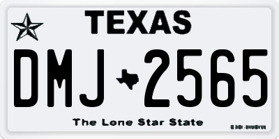 TX license plate DMJ2565