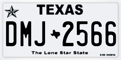 TX license plate DMJ2566